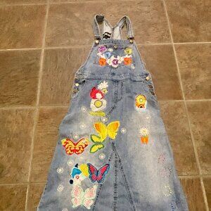 ~~Uptown Girls Overall Embroidered Denim Dress Women's S Costume Agent Cosplay..